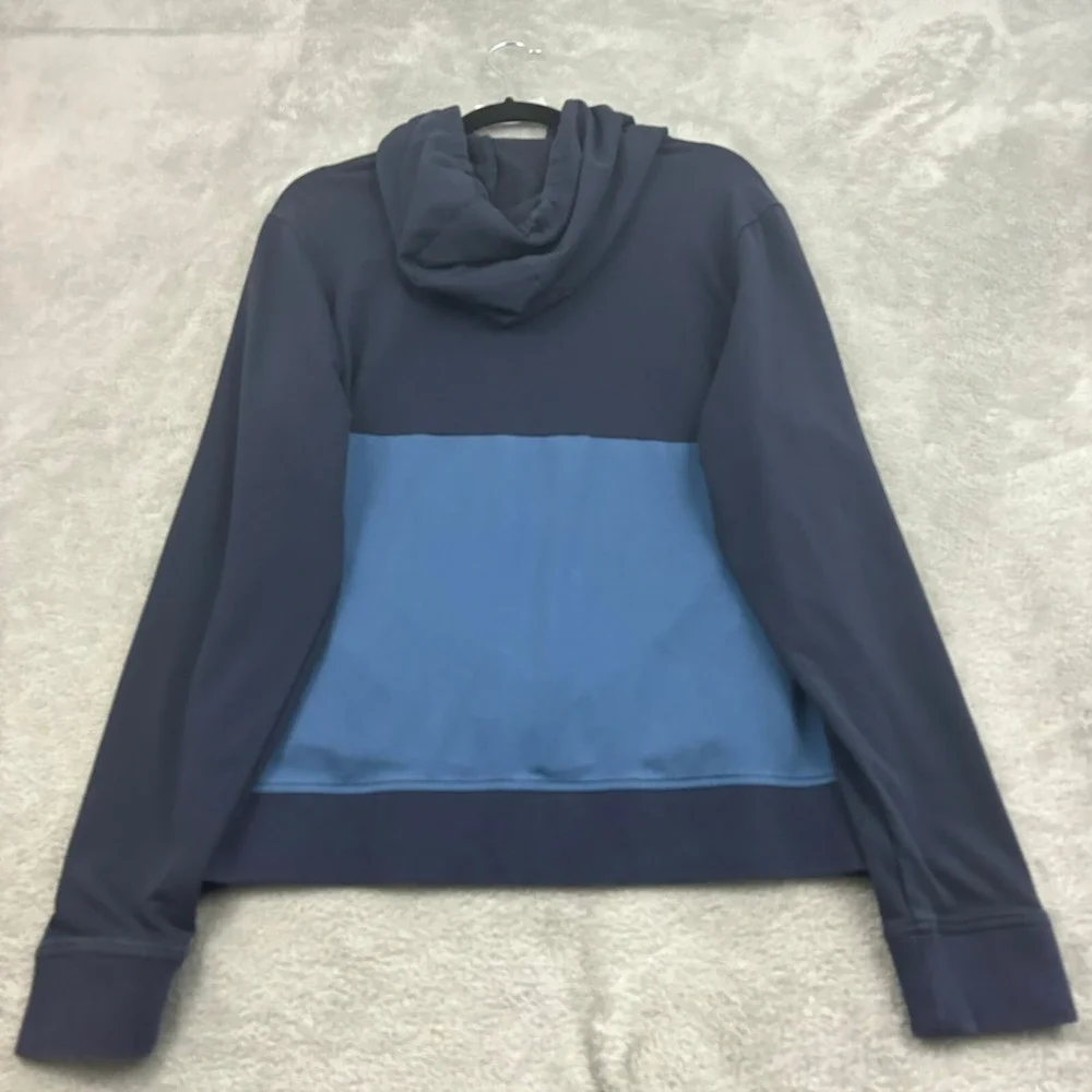Tommy John Go Anywhere Hoodie Sweatshirt Mens M‎ Blue Colorblock Cotton Blend